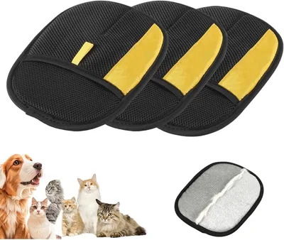 Guante de Eliminación de Pelos de Mascotas HOIDOKLY 2026, Guante Estático para Pelos de Mascotas, Guantes de Acicalamiento Doble Cara, Reutilizable