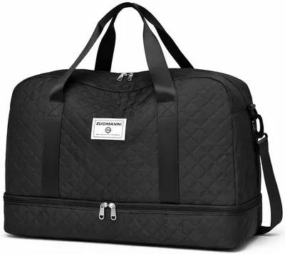 Quilted Gym Duffel Bag, Large Capacity, Space Black - Best Deal