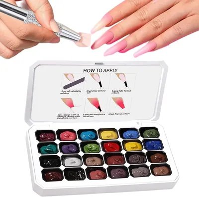 Pat Gels for Nails - Pigmented Colors, Sponge Pat Paint Gel