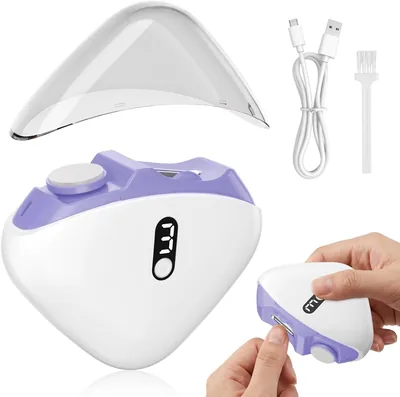 Cortador de Uñas Eléctrico Actualizado 2026, Cortador y Pulidor de Uñas Automático con 3 Velocidades, Carga USB-C, Luz LED, Q
