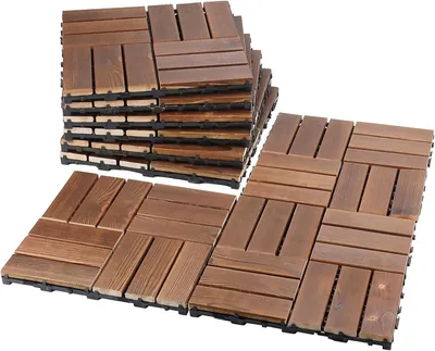 6 Pack Acacia Wood Deck Tiles 30cm Patio Floor - Best Deal