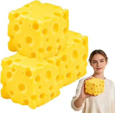 ZEROINIDEA Queso Fidget Toy, Aprieta de Queso, Sensación Suave de Tofu, Recuperación Lenta, Moldeable, Antiestrés y Antidistraer
