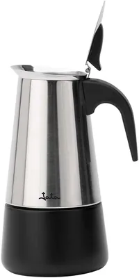 JATA Home HCAF2259 Italian 9 Cup Stainless Steel Coffee Maker, Moka All Kitchen Espresso Machine, Full Induction Background