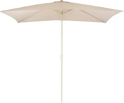 Parasole Hortan Rettangolare con Polo Centrale, Frame in Acciaio Inox, Tessuto Poliestere Antifade e Copriprotezione