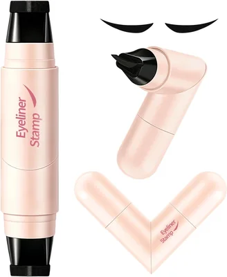 STNFAREBI Tampon Eyeliner Double Embout - Cat Eye Symétrique, Rotation 90°, Haute Pigmentation, Waterproof - Meilleur Prix