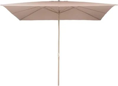 Parasole Hortan Rettangolare con Pole Centrale, Frame in Acciaio Inox, Tessuto Anti-Sbiadimento e Copriparafuli