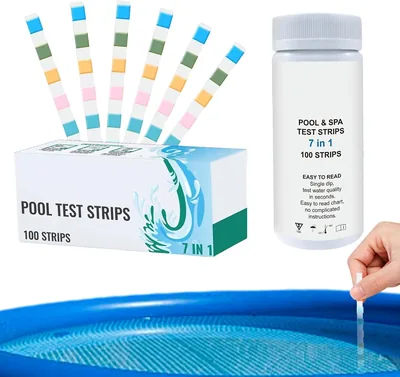 Poolvattenteststickor | 100 stycken remsor, noggrann testning - Testremsor för klor i simbasser