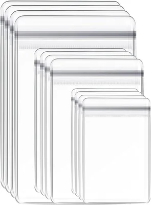 120Pcs Clear Jewelry Bags, Self Seal PVC Storage Pouch
