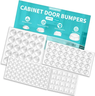 Cabinet Bumpers Clear Pads, 127pcs 4 Shapes