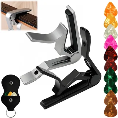 2 Capotraste para Guitarra, Ukulele y Más Instrumentos de Aleación de Aluminio - Mejor Precio