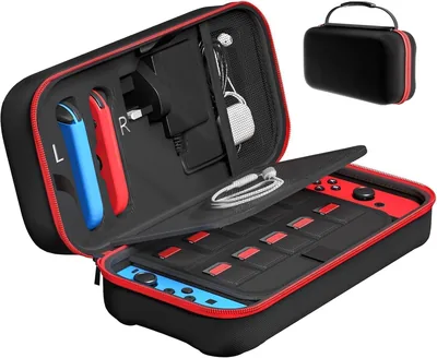 Joyzzz Hard Carrying Case: Spacious Gaming Organizer, 20 Game Slots