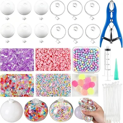 مجموعة صنع كرة الضغط اليدوي DIY، مجموعة صانع سكويشي الفارغ مع أغلفة TPR، كيت صنع يدوي للتضغط والتشخيص، أفضل صفقة