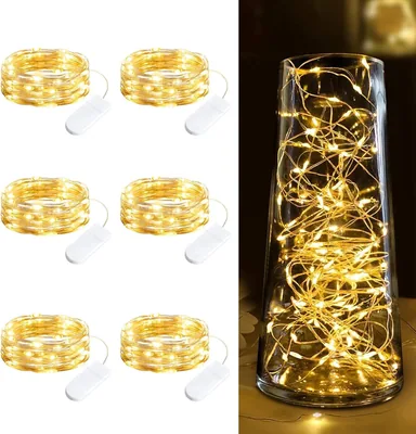 6 Pack Fairy Lights 20 LED Warm White String Light Best Deal