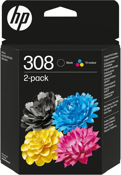 HP 308 Druckerpatronen (2er Pack) Schwarz/Farbe für DeskJet-Serie Best Deal