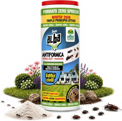 Albagarden Poison Ants Insecticide in Polvere per Interni ed Esterni, per Casa e Giardino - Risparmia il 62%