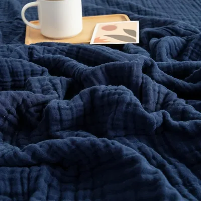 Eivdru Muslin Blanket, Sommarmuslin, 100% Naturligt, Lätt Och Macksam, Ideal för Vuxna