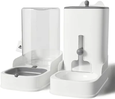 Topika Cat Food Feeder Gravity Auto Cat Food Dispenser 2pcs Set Best Deal
