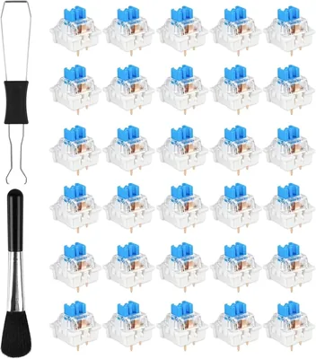 30Pcs Blue Keyboard Switches - DIY Mechanical Keyboard Replacement Kit