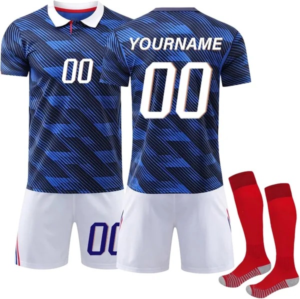 Maillot de football personnalisé Générique 2026 - Adultes et Enfants - Home/Extérieur, Numéro complet
