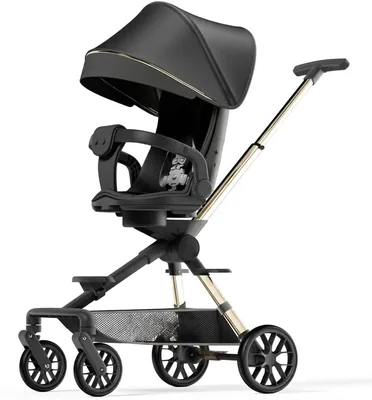 RooRound Lightweight Stroller: One-Hand Folding Travel Buggy, Flat Recline, Aluminum, Best Deal