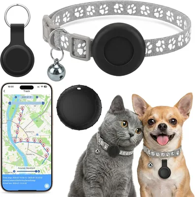 GPS per Cani e Gatti - Collare GPS Senza Abbonamento con Posizionamento Globale in Tempo Reale