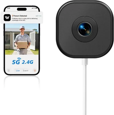 DETIKO 2K Window Camera - AI Motion Detection