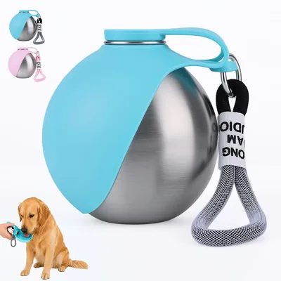2 in 1 Dog Water Bottle - 10Oz Stainless Steel Best Deal