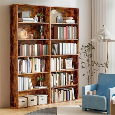 Estante Librero Minimalista 6 Compartimentos, 180 cm Retro | Mejor Precio, organiza libros y plantas
