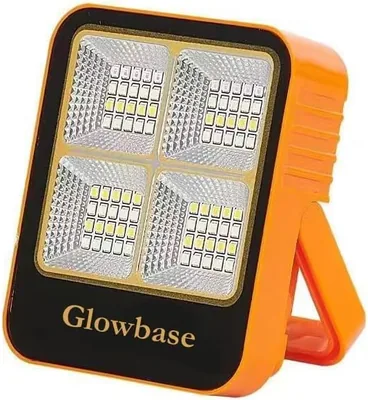 GlowBase सोलर LED फ्लड लाइट, 50W रिचार्जेबल, आईपी65 वॉटरप्रूफ, आउटडोर लाइट फार्म्स, गैरेज - 54% ऑफ
