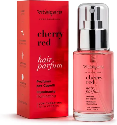 Vitalcare - Profumo Capelli Cherry Red: Fragranza Fruito-Legnosa con Note di ciliegia e Vaniglia, 49% di Sconto