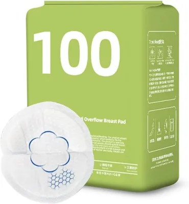 Disposable Breast Pads, Cotton, White, Super Absorbent & Breathable, 3D Contoured, Individually Wrapped - Best Deal