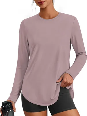 PINSPARK Workout Tops Women Long Sleeve - Best Deal