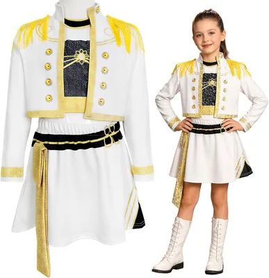 Yeria Kids Pop Star Costume White Fringe 3PC Set
