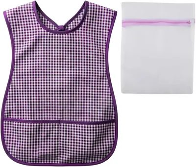 Mandil delantal de cuadros para niño de guardería Talla 3 con bolsa de lavado incluida - Mejor Precio