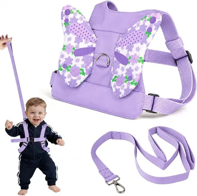 1 Pcs Baby Reinss Toddler Walking Harness Purple Butterfly Wings Best Deal