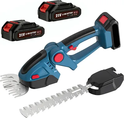 Akku-Heckenscheren für Makita-Akkus, 2-in-1 kabellose Gras- und Strauchschere | Tragbare Gartenschere mit 2x2000mA