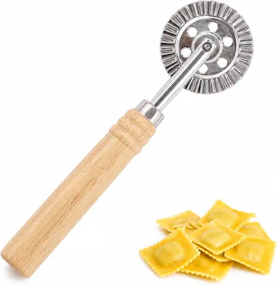 Yeheap Dödhämmer Skuter med Vaviljänt Dödhål i Vaveform, Ergonomisk Lang Holzhandtag, Raviolihämnare, Dishwasherfron