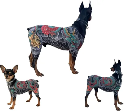 ボーノン 犬用タトゥーコスチューム、ペット用タトゥーアパレル、冷却感・日よけ機能付きサマー服、79%オフ