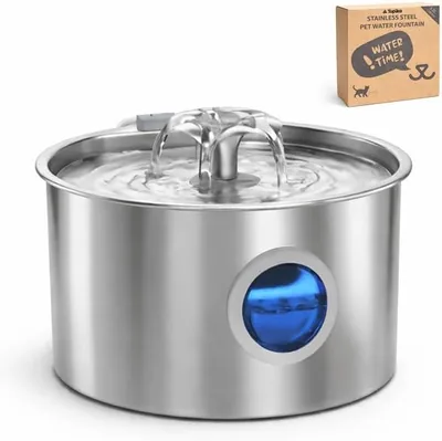 Stainless Steel Cat Water Fountain 3.2L Quiet