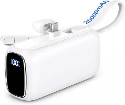 大容量20,000mAhモバイルバッテリー、22.5W急速充電、折りたたみスタンド付属、軽量・コンパクト、内蔵ライト