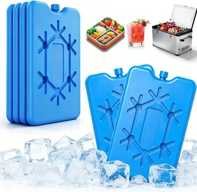 FFTANXS 6 x 200 ml Glaces pour le pain, sac réutilisable isolé ultra-fin pour sac de pique-nique, camping et jardinage