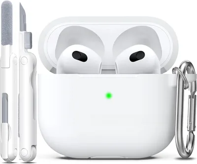 Funda LSXD para AirPods 4, Estuche Silicona Airpods 4 con Kit de Limpiador | Anti-Huellas Dactilares, Resistente a Rasguños