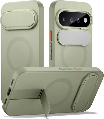 SURITCH Magnetisk Case med Kamera Skydd och Justerbar Metal Stang för Google Pixel 11/11 Pro