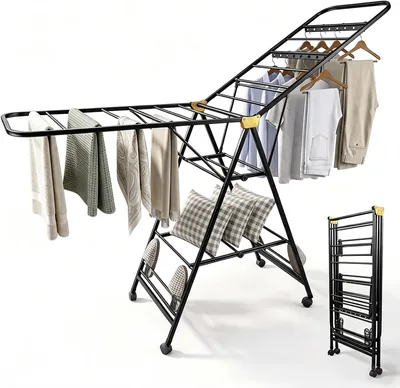 Necomi Foldable Drying Rack, 3-Layer Clothes Dryer, 5% Off