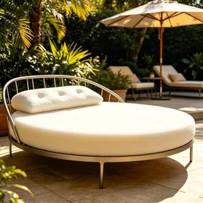Large Outdoor Round Daybed Foam Cushion - Best Deal
