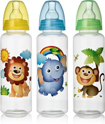 Snookums Breast-Ever Baby Bottles 250ml Silicone 3-Pack (Boy, Breast-Like Nipple)