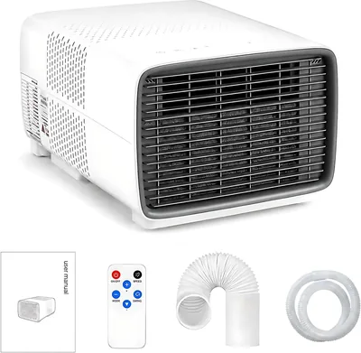 Mobil luftköling 2700 BTU för motorhåll och små rum, 280W energieeffektivt, 45dB tyst, 3-i-1 mini AC för karavan, B