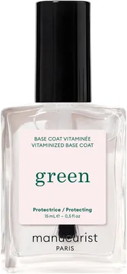 KeraHCE Base de Vernis à Ongles Green 84.5% d'Origine Naturelle - Complexe Patenteé de Vitamines | Fortifie et Protège, 85% de Réduction