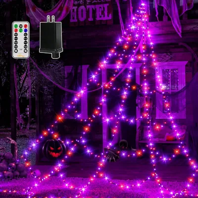 Ollny Halloween Spider Web Lights - 454 LED Creepy Decor