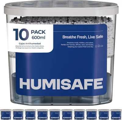 Cajas antihumedad | Pack X10 600ml | Deshumidificador para armarios